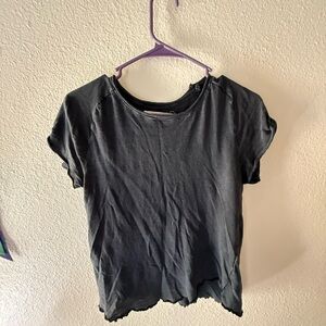 We The Free Black Short Sleeve Crew Tee
